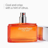 Clinique Happy for Men Eau de Toilette Cologne Spray – Energizing Blend of Kaffir Lime & Mandarin, 3.4 Fl Oz (100ml)