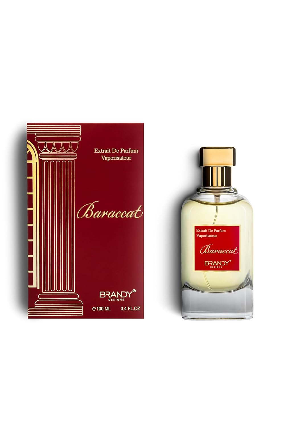 Brandy Designs Baraccat Extrait de Parfum – Luxurious Unisex Fragrance, 3.4 Fl Oz (100ml) Vaporisateur