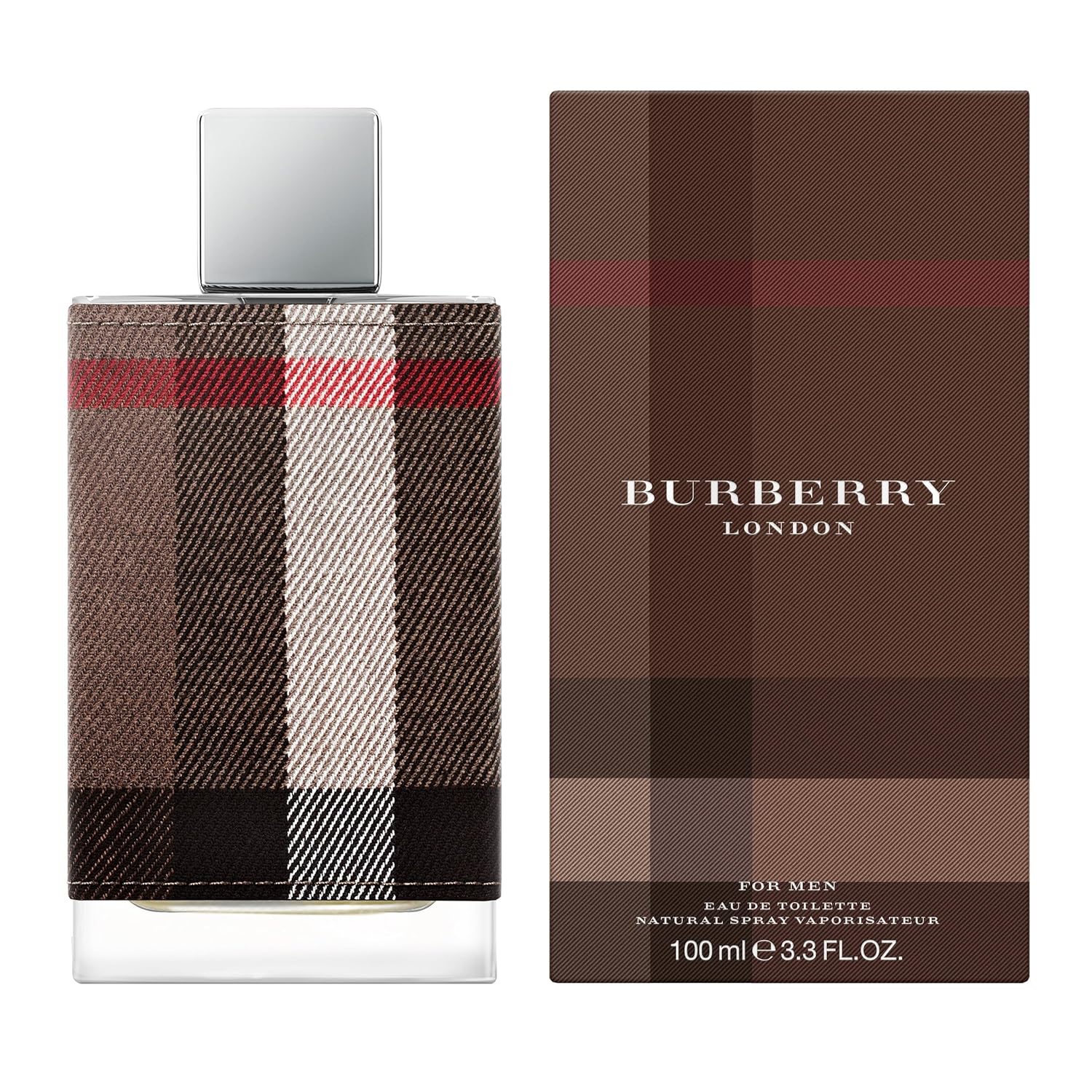 Burberry London Eau de Toilette – Men's Cologne with Bergamot, Lavender, Leather & Cinnamon – Long-Lasting Fragrance, 3.3 Fl Oz (100ml)