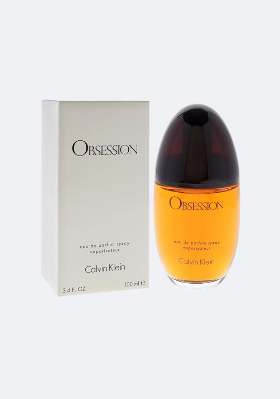 Calvin Klein Obsession Eau de Parfum – Amber Women's Fragrance with Mandarin, Bergamot, Jasmine & Patchouli Notes – Long-Lasting Luxury Perfume, 3.4 Fl Oz